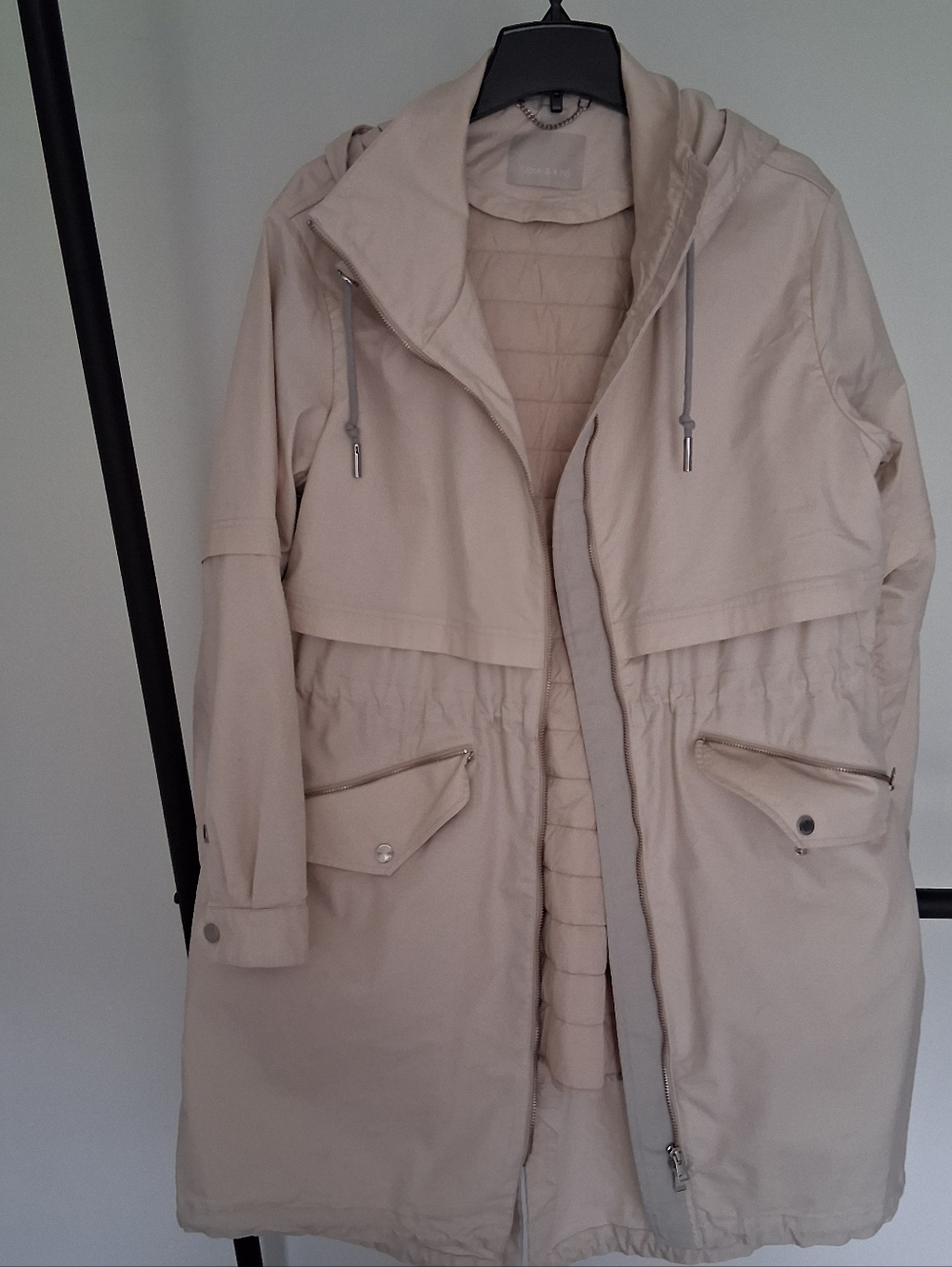 Soia & Kyo Rain Jacket Trench XL US 14 VGUC Water Resistant - Picture 13 of 16